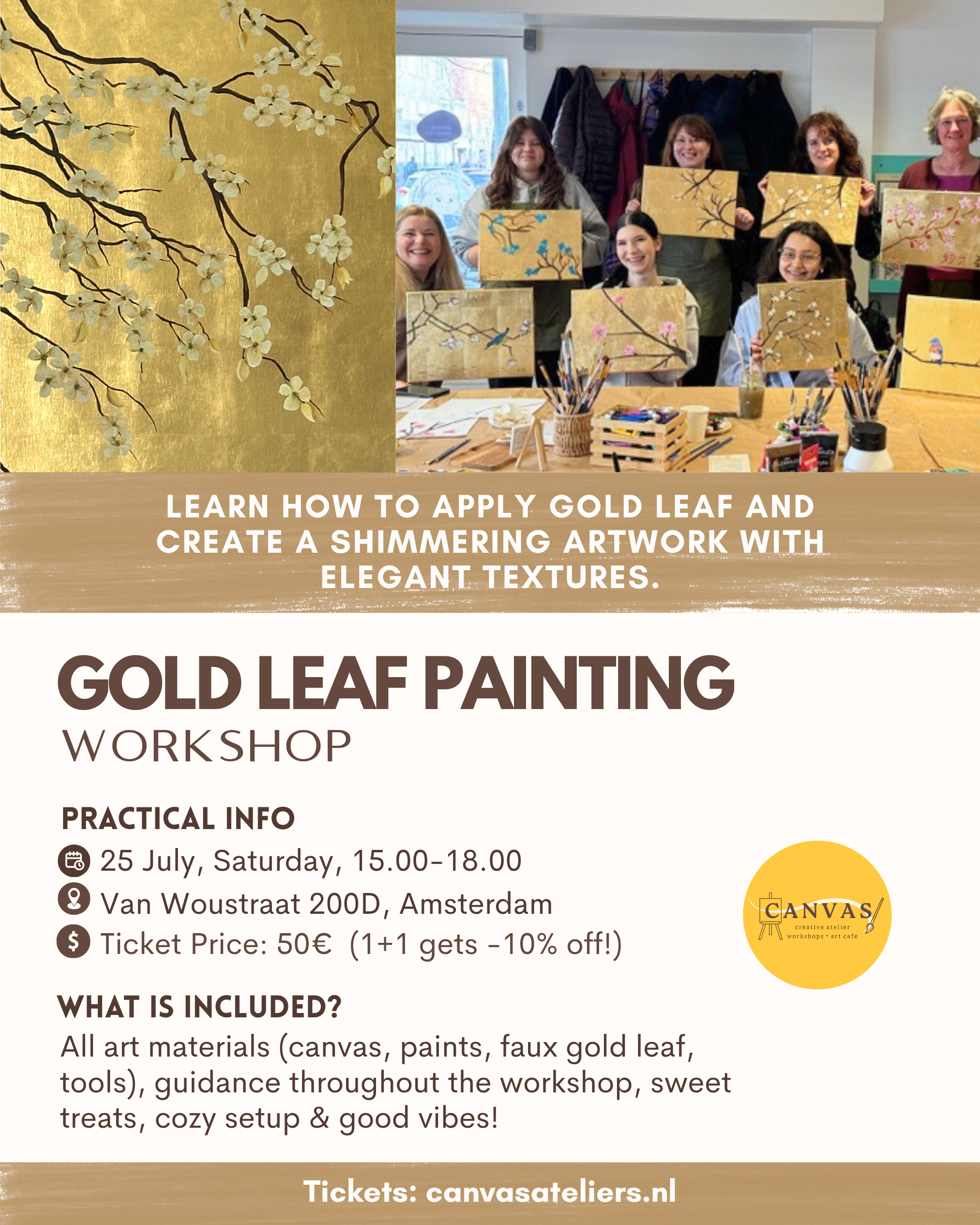 25/07 - Gold Leaf Painting Worskhop