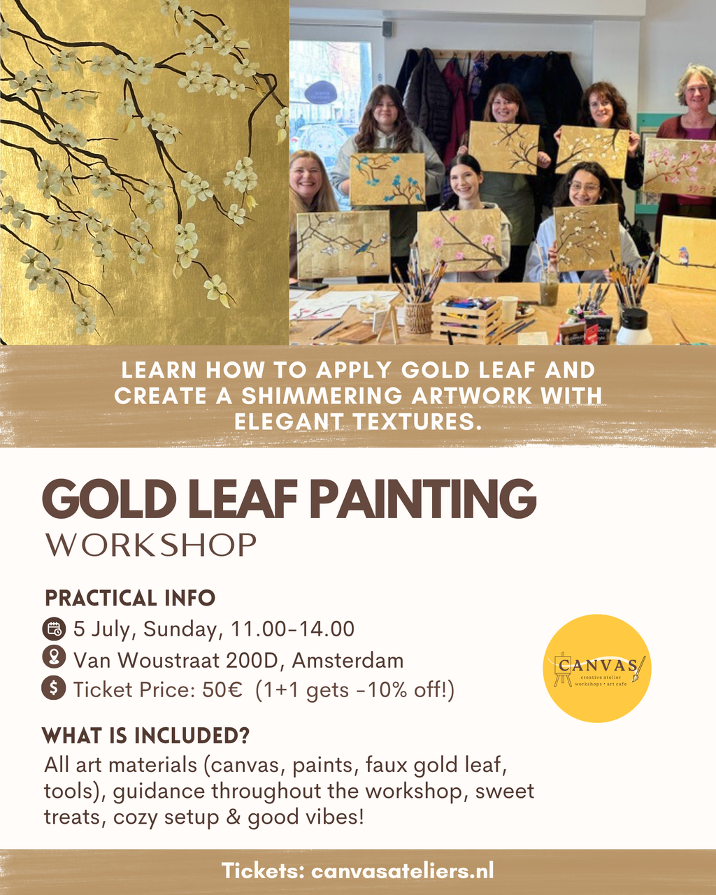 05/07 - Gold Leaf Painting Worskhop