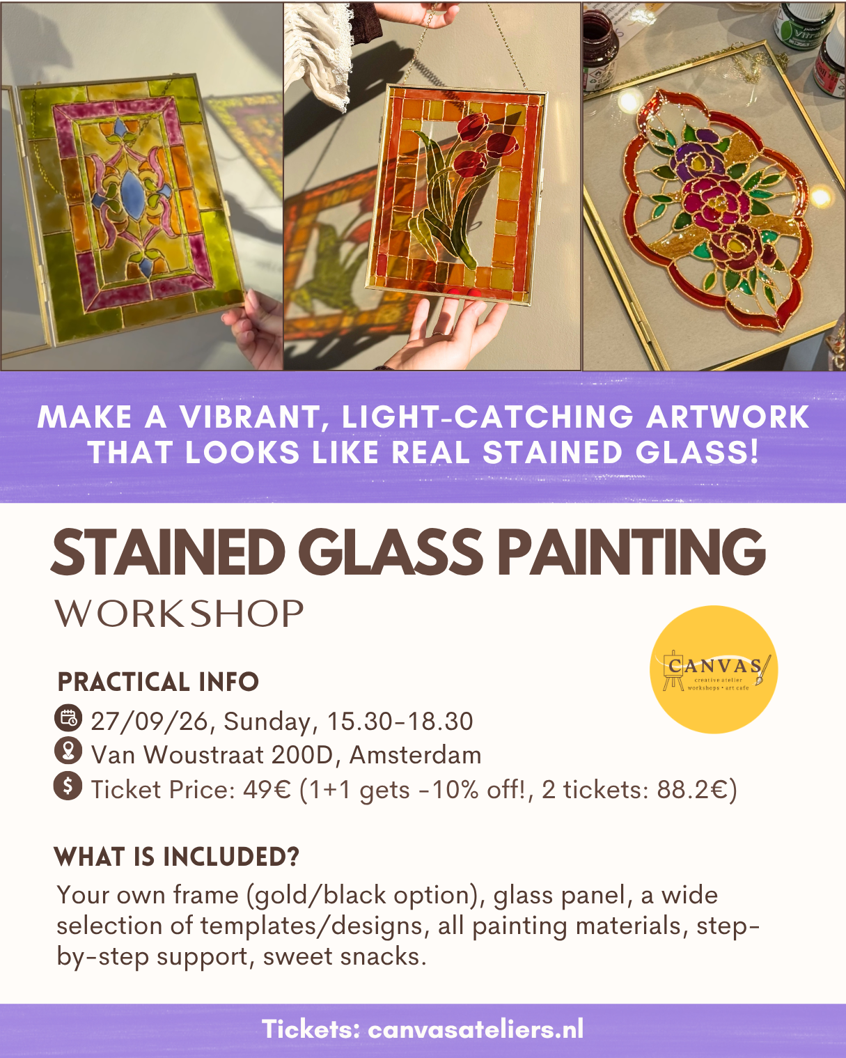 27/09 - Stained Glass Painting Workshop (15.30)