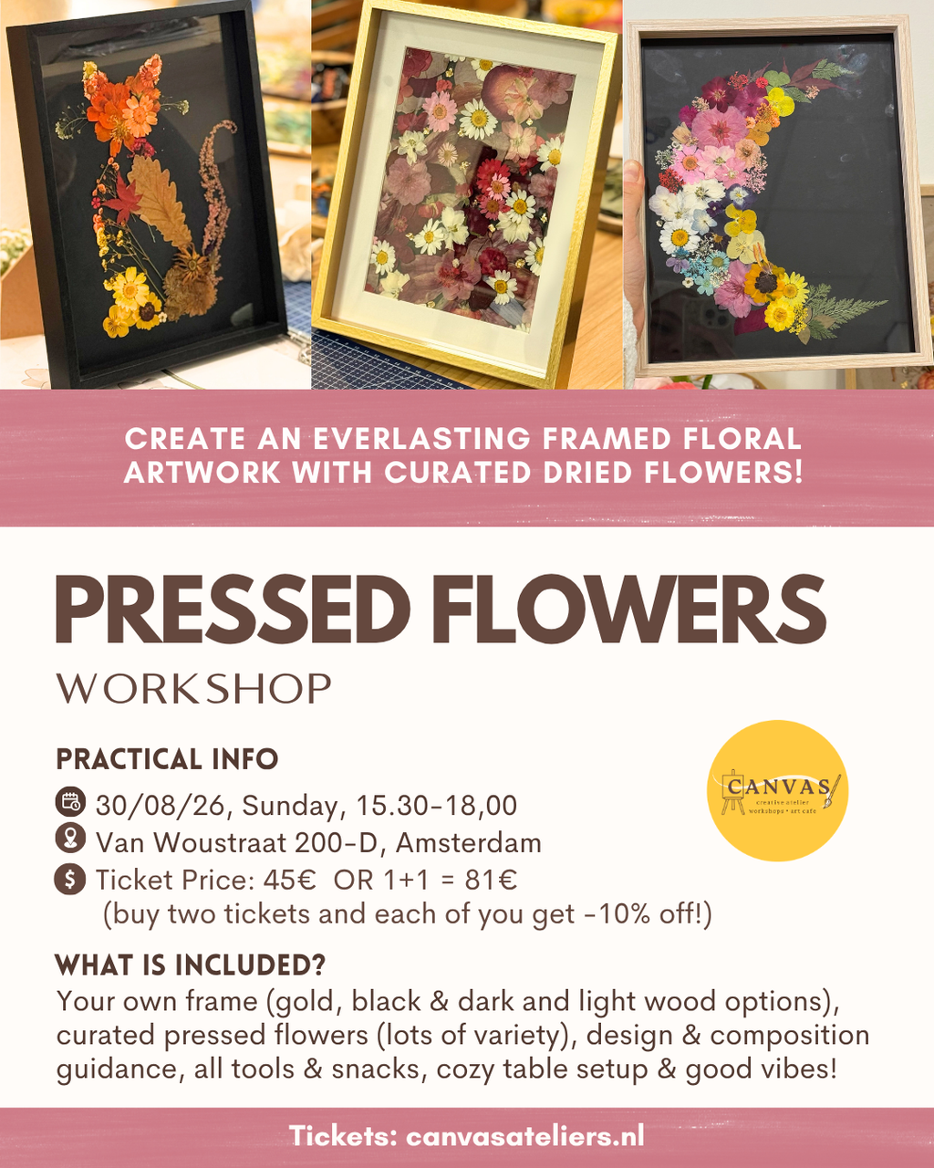 30/08 - Pressed Floral Art Workshop