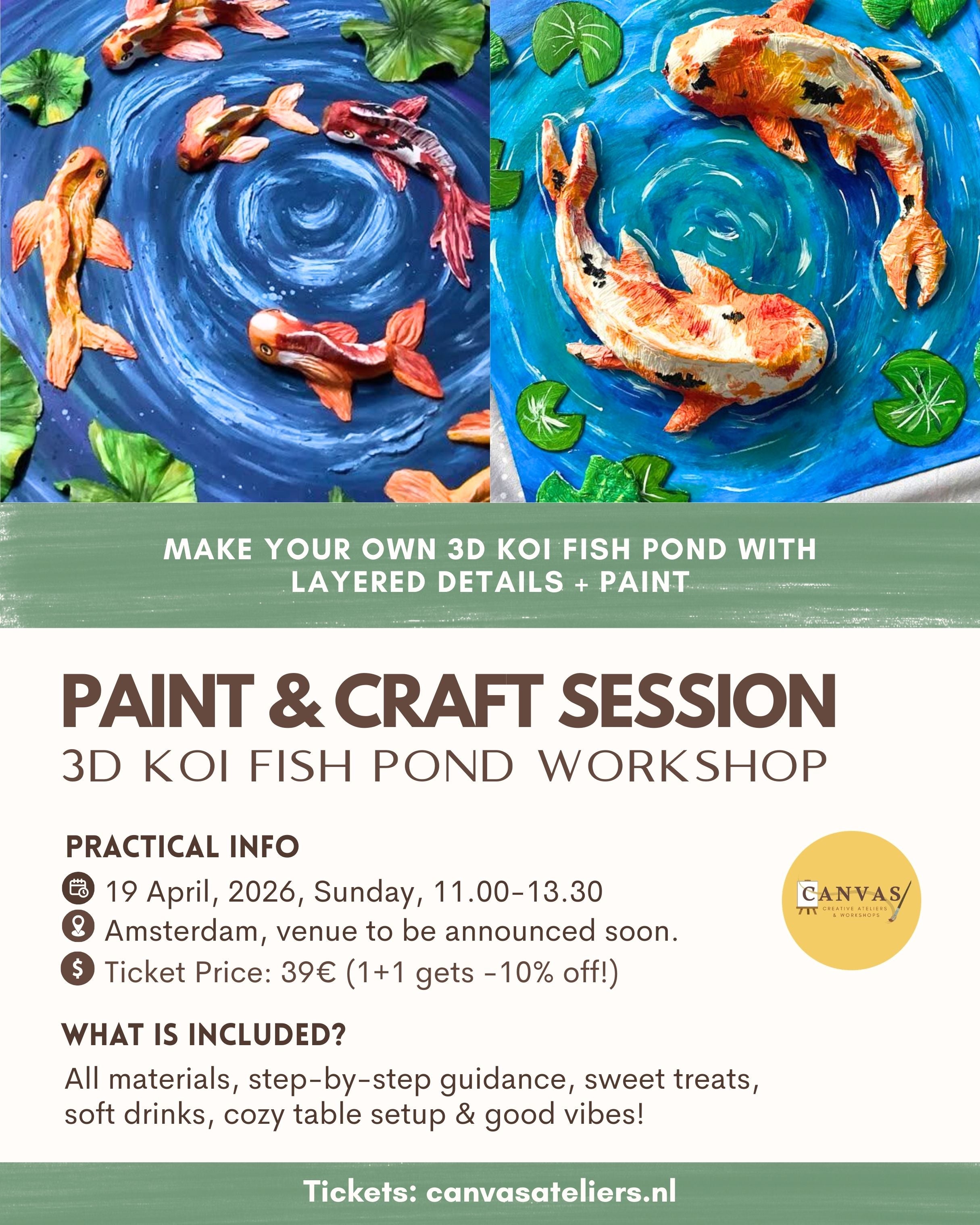 19/04 - 3D Koi Fish Pond Workshop