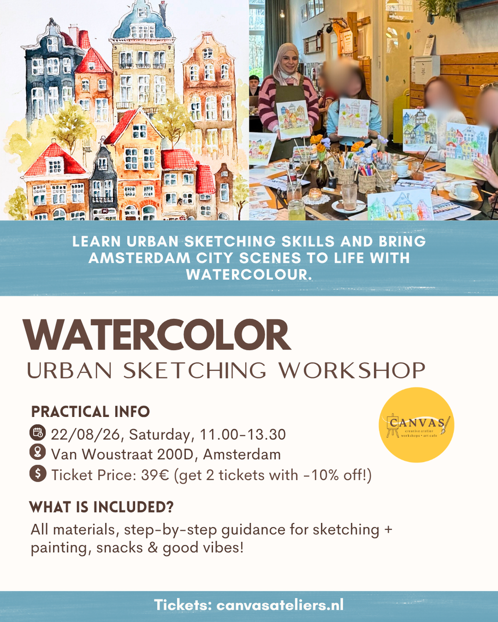 22/08 - Urban Sketching Watercolour Workshop