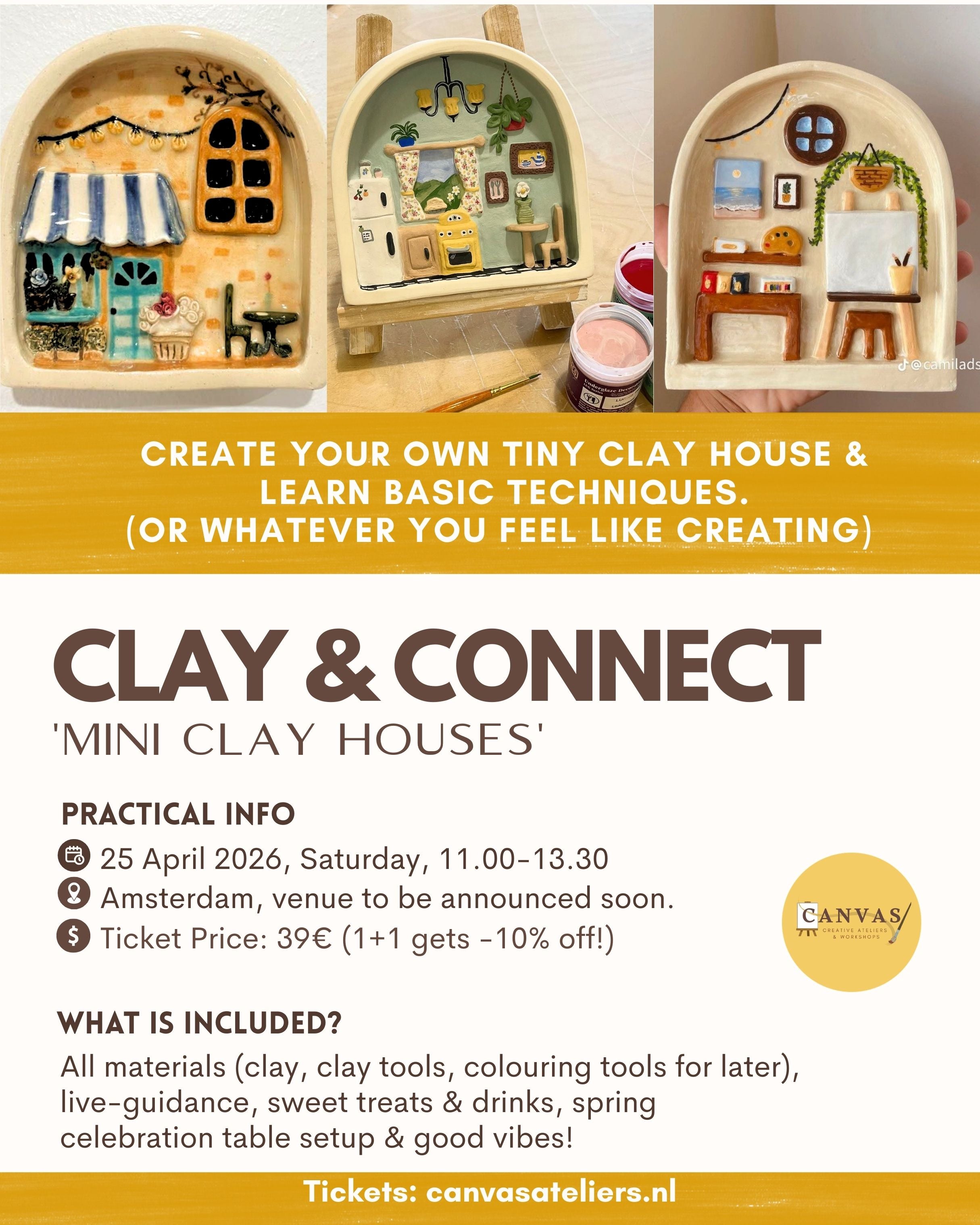 25/04 - Clay & Connect Workshop (Tiny Houses)