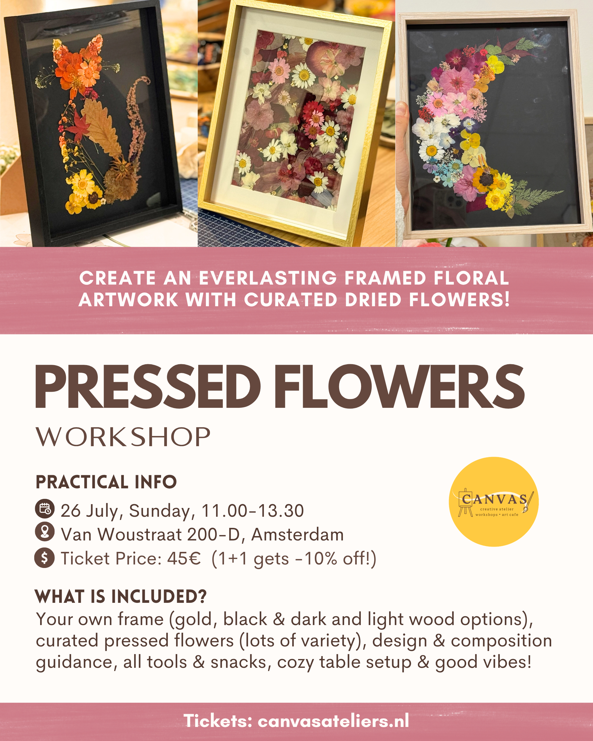26/07 - Pressed Floral Art Workshop