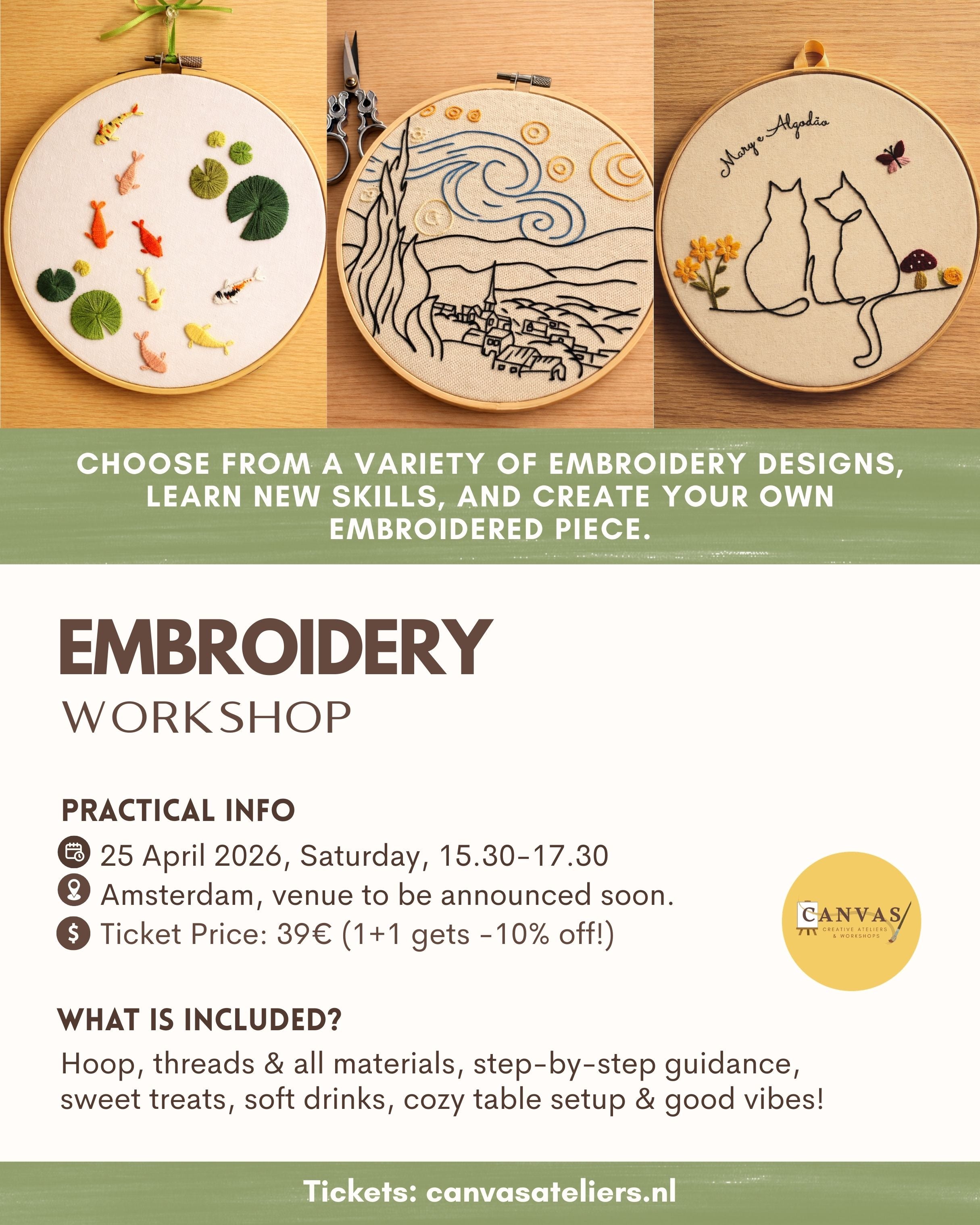 25/04 - Embroidery Workshop