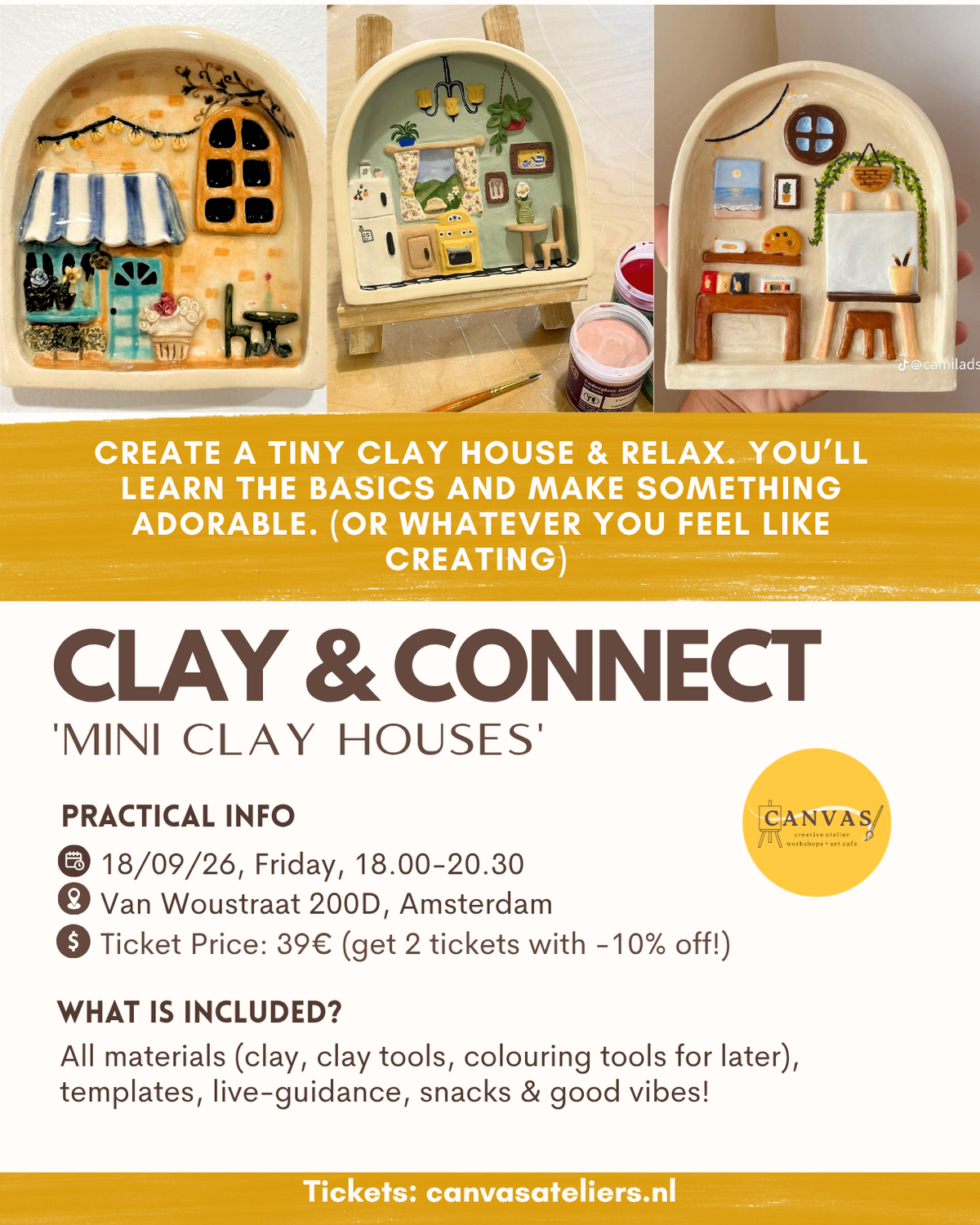 18/09 - Clay & Connect Workshop (Tiny Houses)