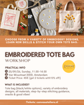 20/09- Embroidered Tote Bag Workshop