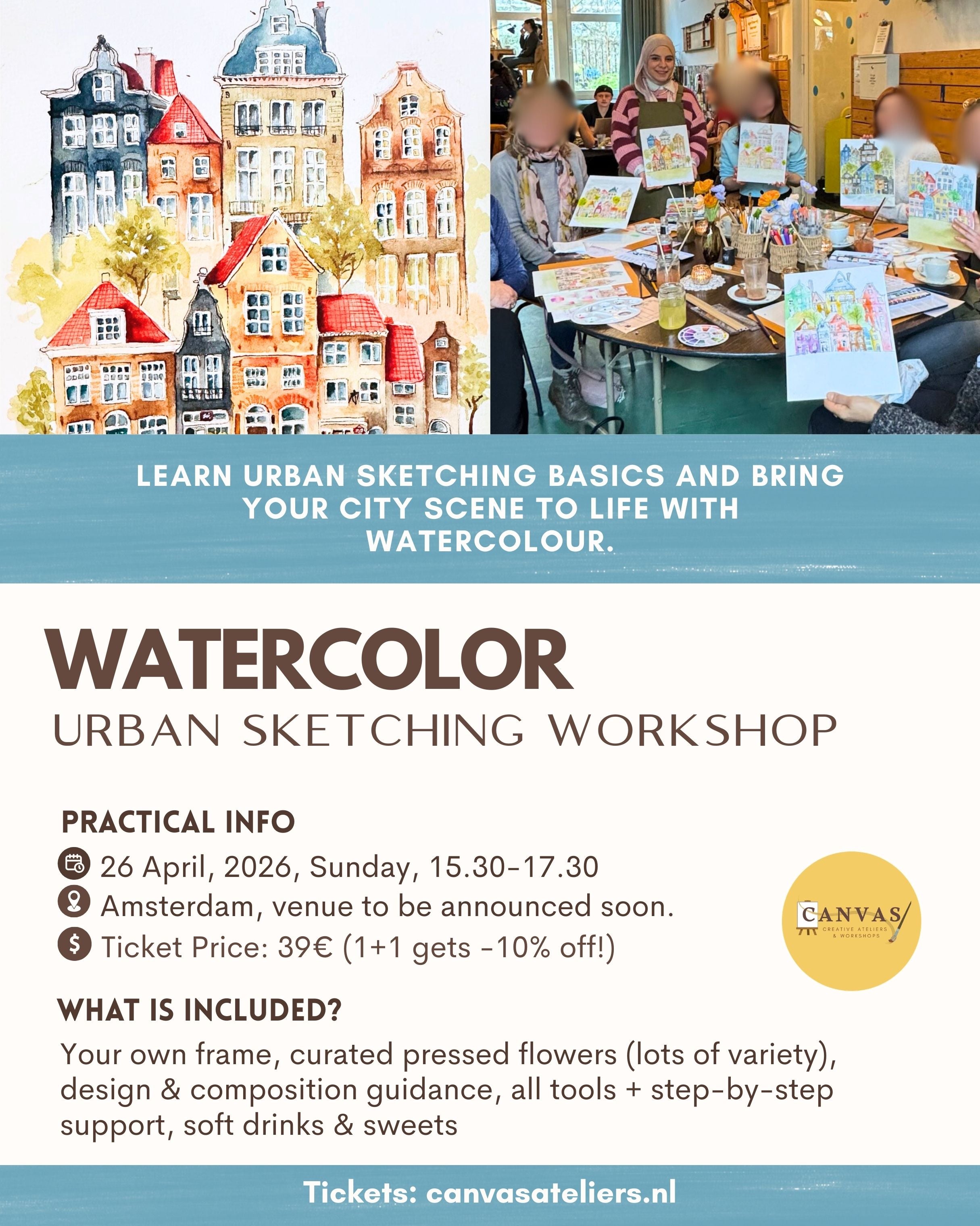 26/04 - Urban Sketching Watercolour Workshop