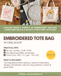 05/07 - Embroidered Tote Bag Workshop