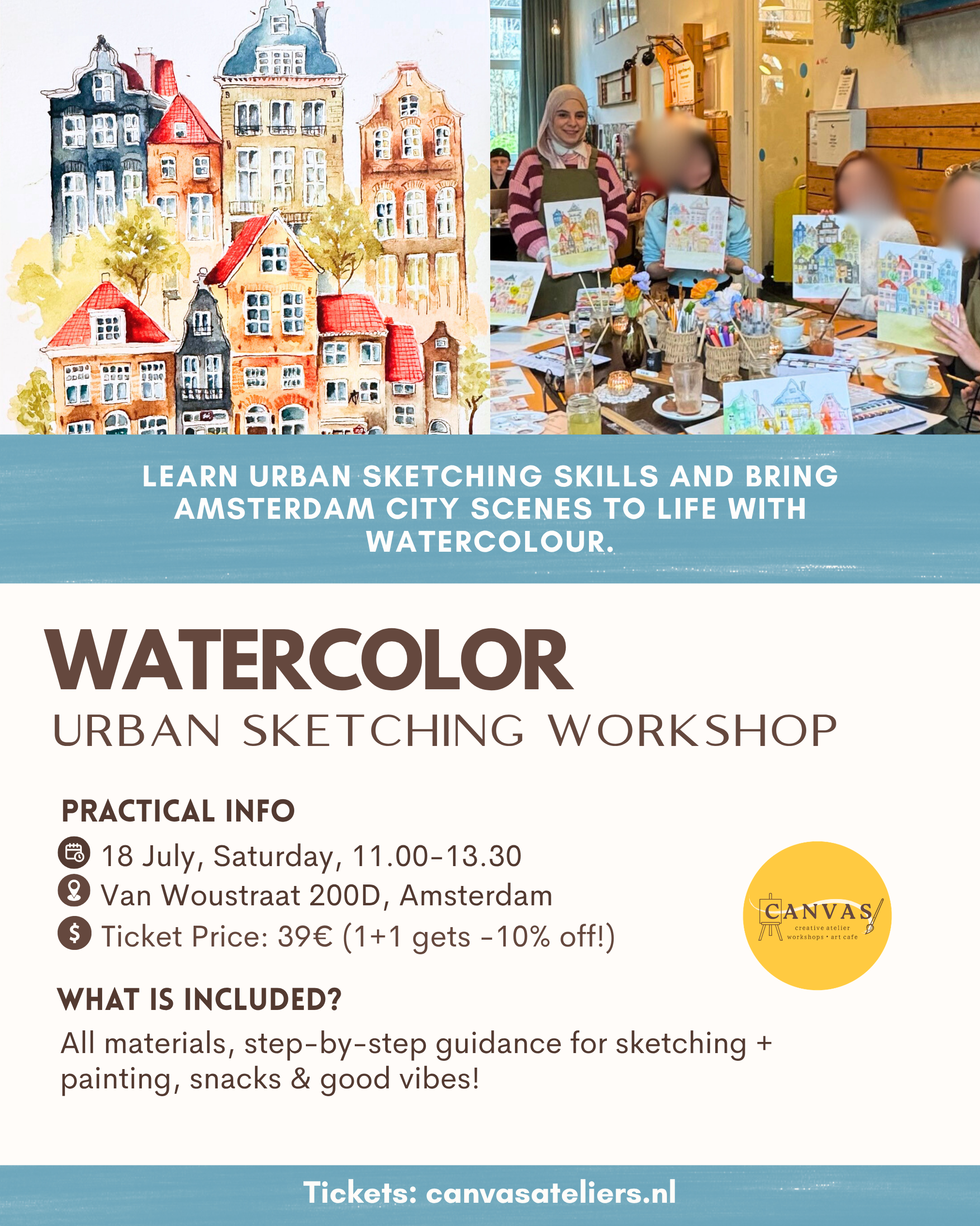 18/07 - Urban Sketching Watercolour Workshop