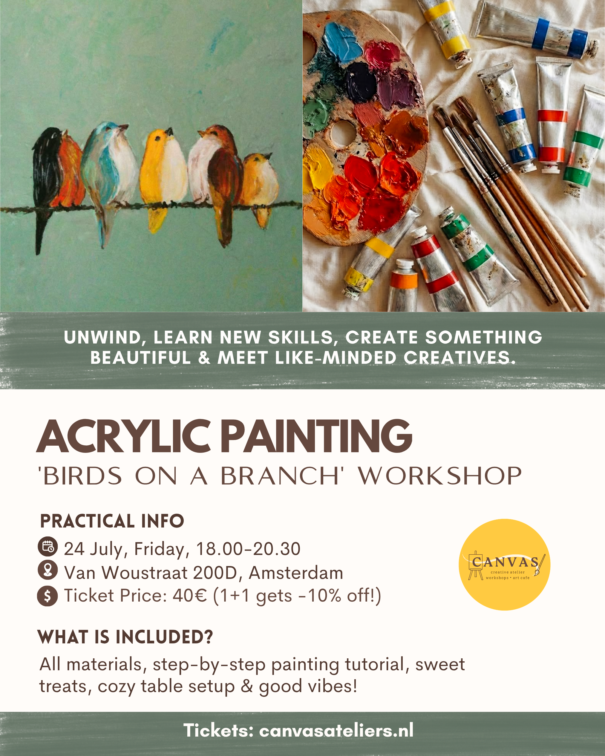 24/07- Birds on a Branch Painiting Workshop