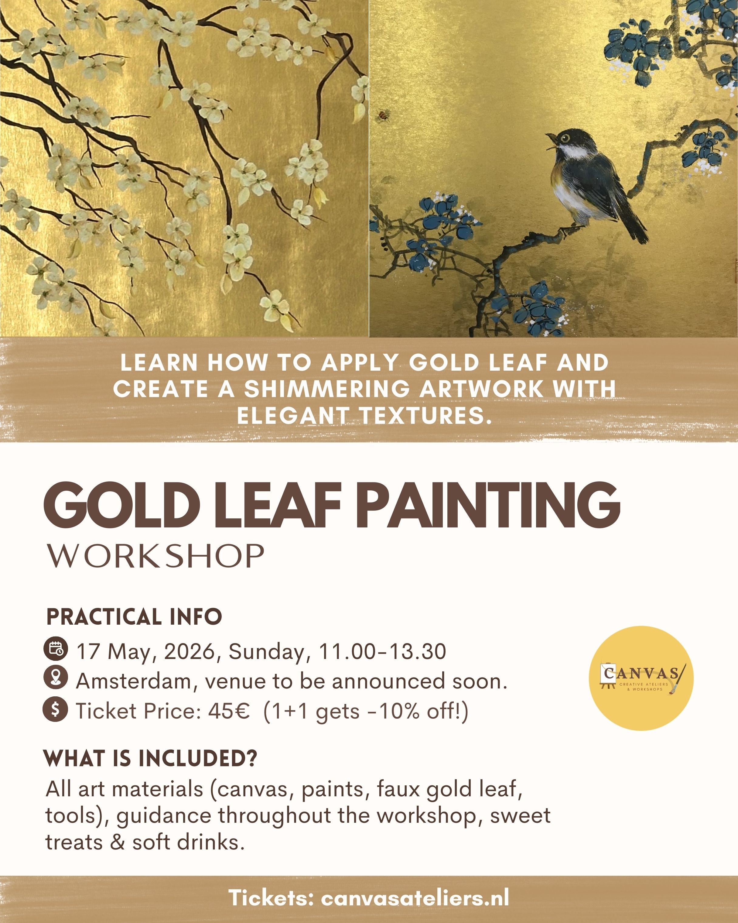 17/05 - Gold Leaf Painting Worskhop