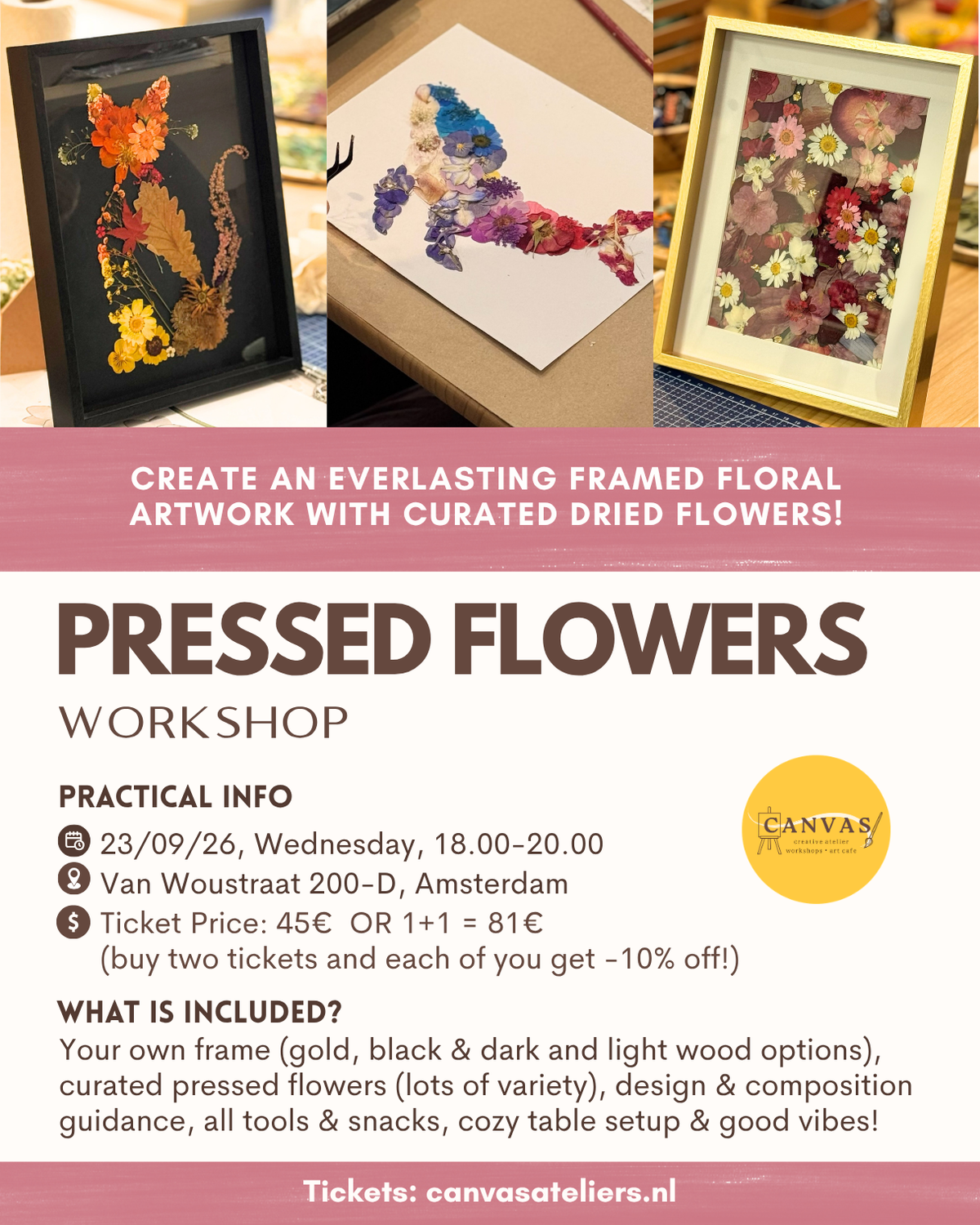 23/09 - Pressed Floral Art Workshop