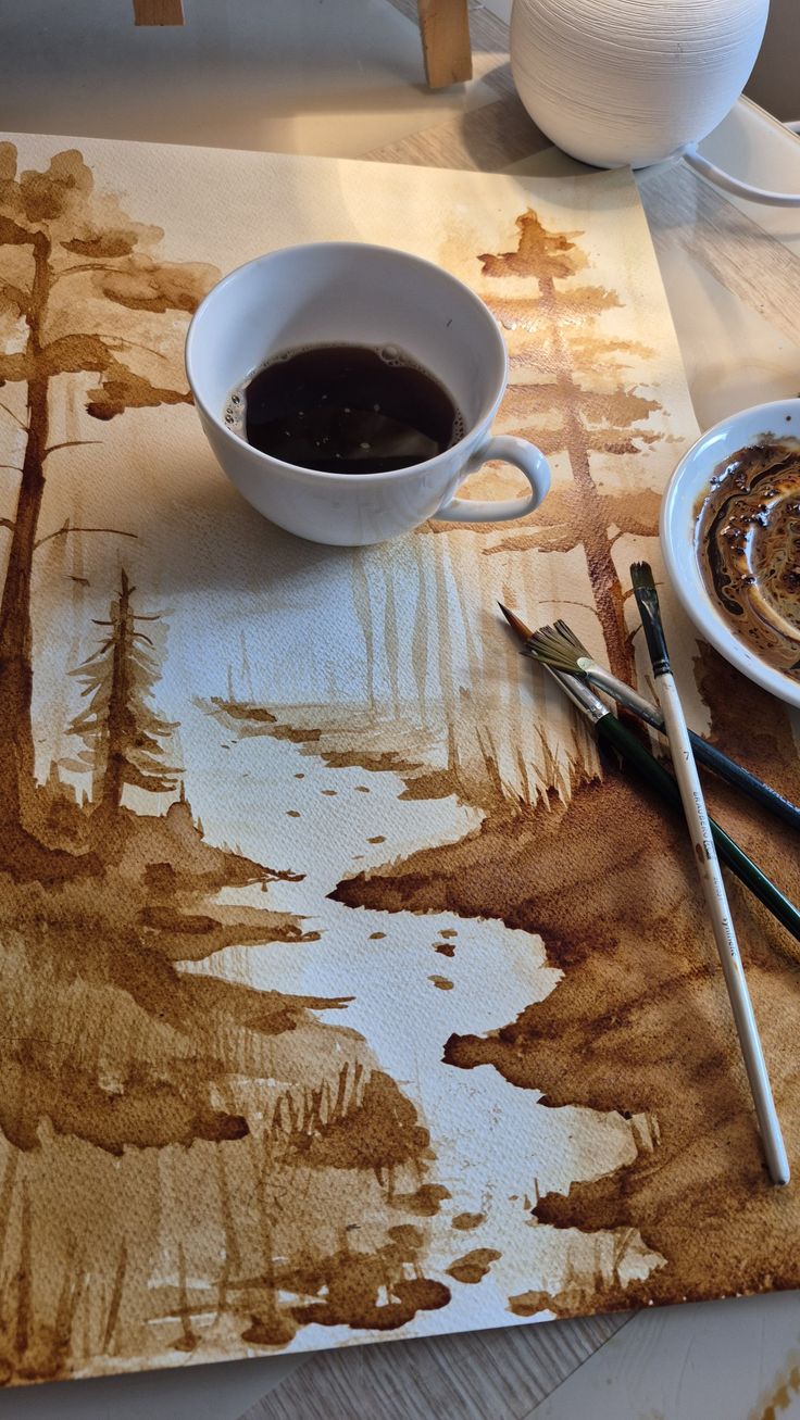 21/06 Coffee Workshop & Spill Art Painting