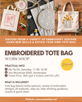24/10- Embroidered Tote Bag Workshop (11.00)