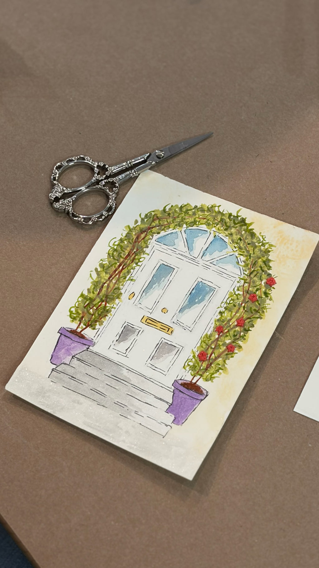23/07- Embroidered Roses + Watercolor Painting  Workshop