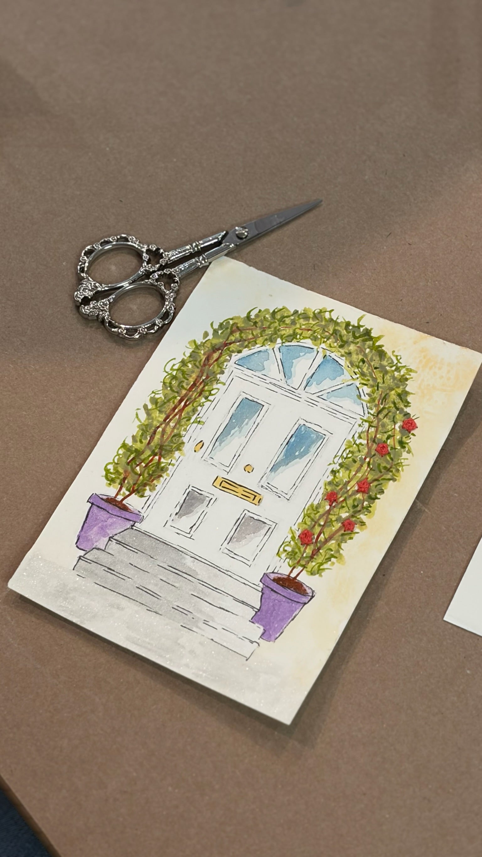 23/07- Embroidered Roses + Watercolor Painting  Workshop