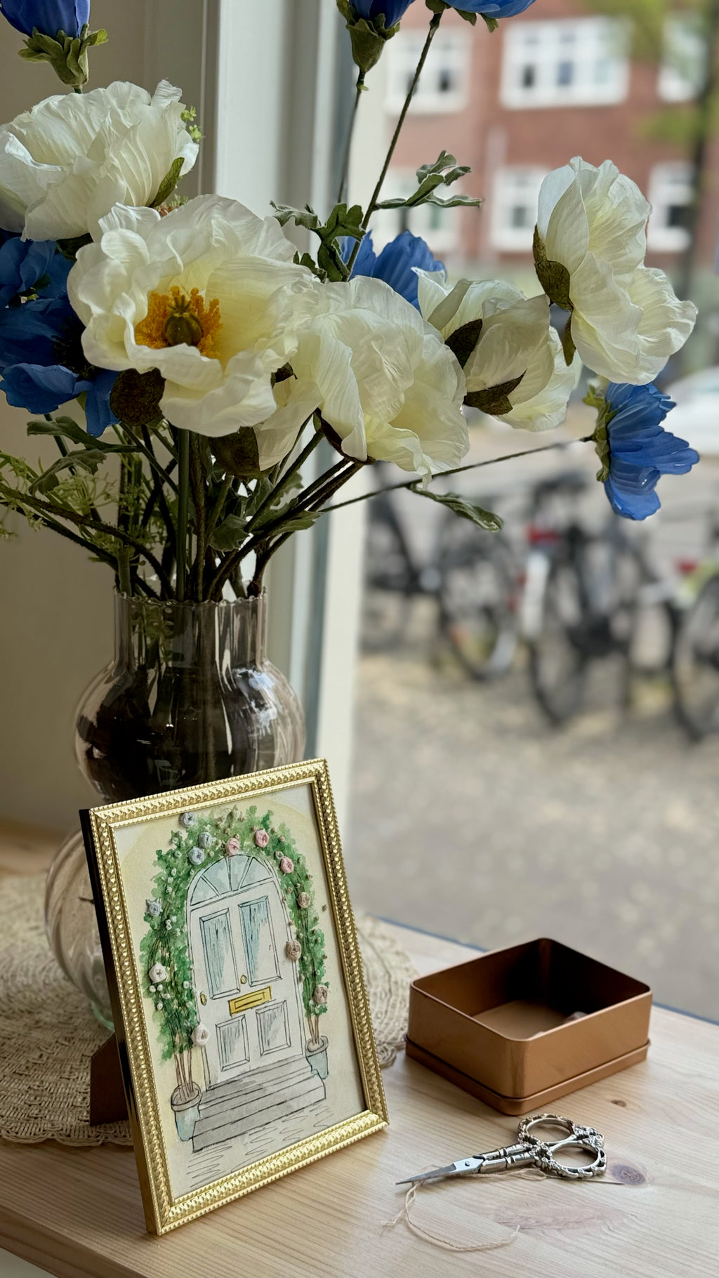 12/07- Embroidered Roses + Watercolor Painting  Workshop