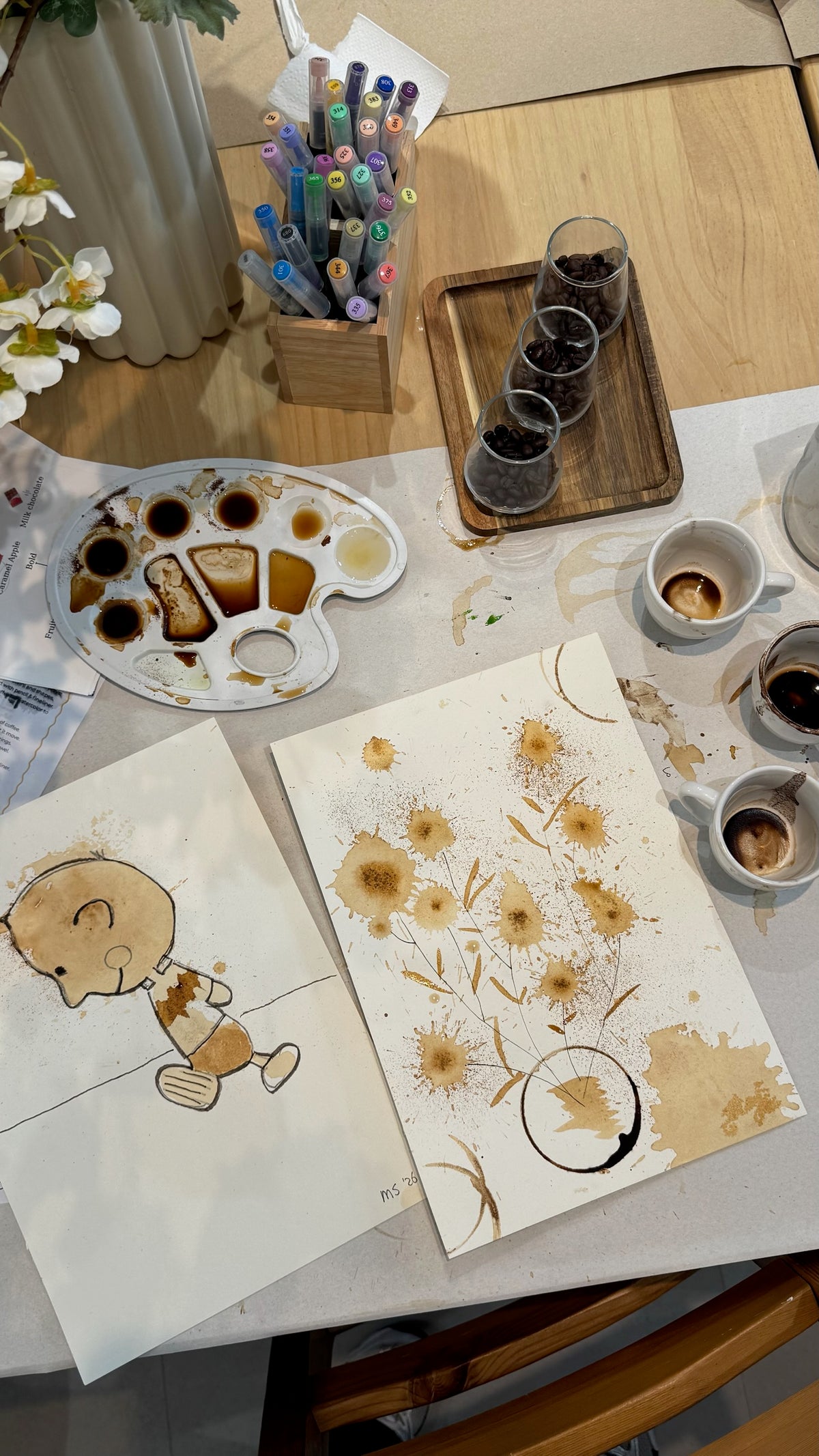 11/09 - Coffee Workshop & Spill Art Painting