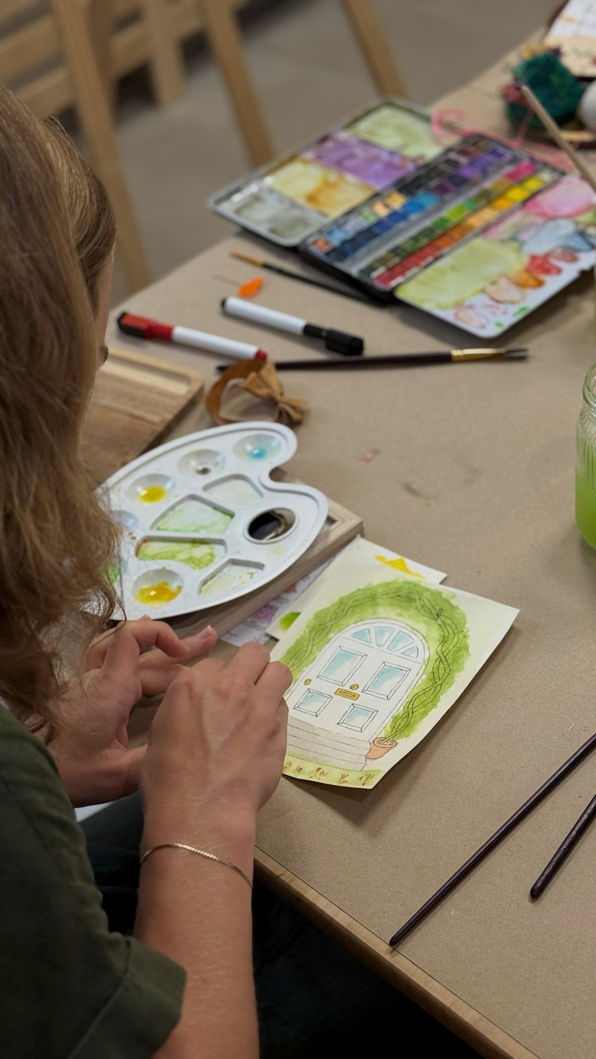 26/09 - Embroidered Roses + Watercolor Painting Workshop