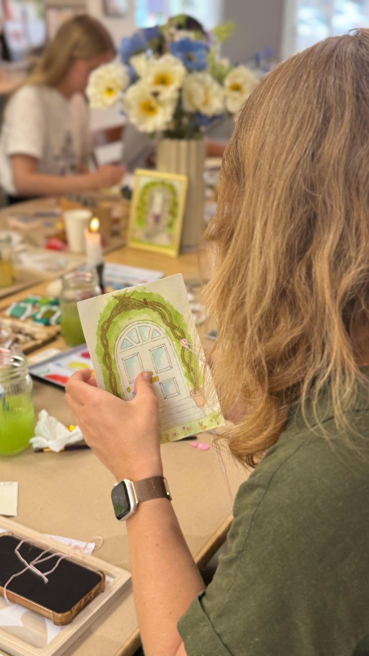 26/09 - Embroidered Roses + Watercolor Painting Workshop