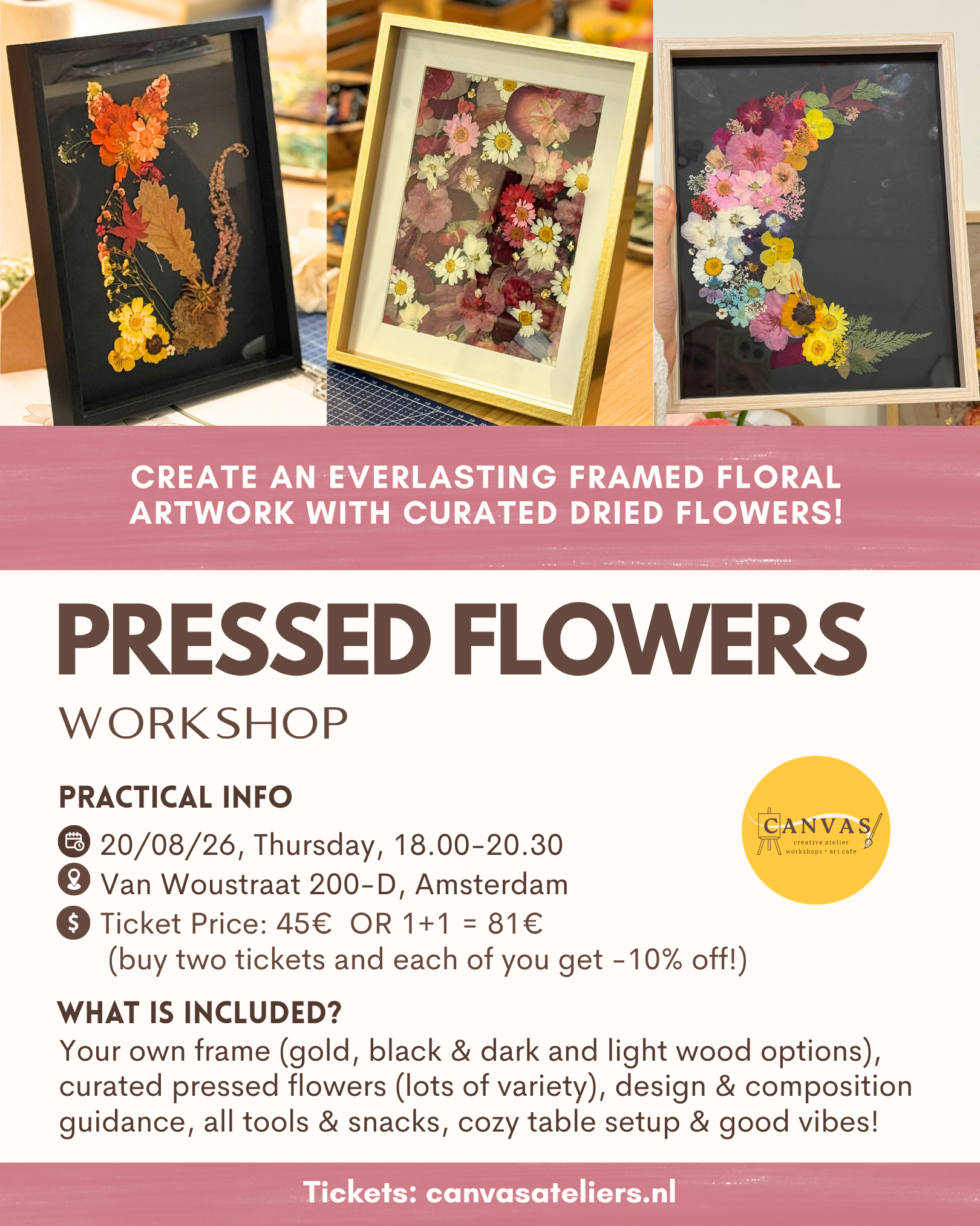20/08 - Pressed Floral Art Workshop