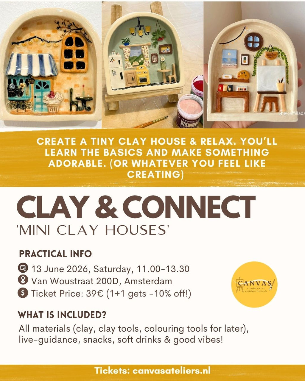 13/06 - Clay & Connect Workshop (Tiny Houses)