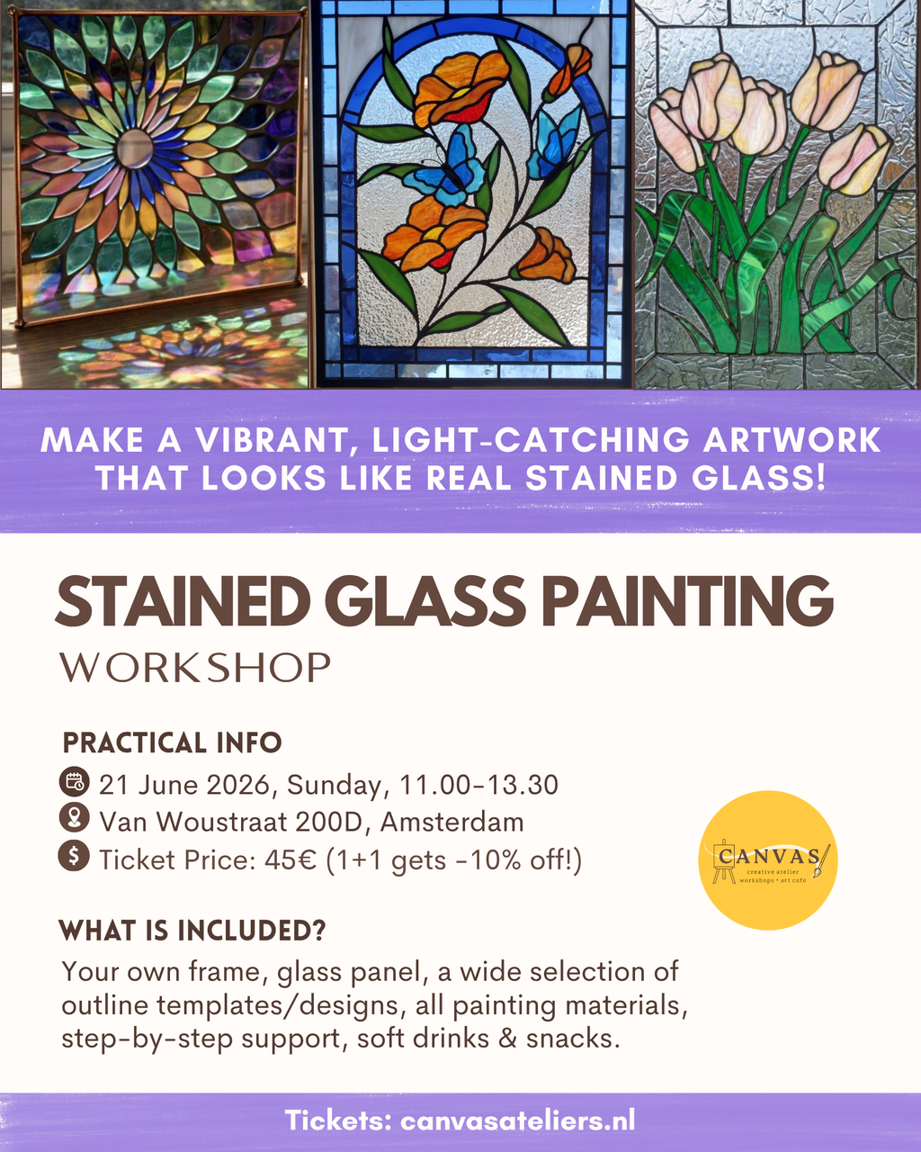 21/06 - Stained Glass Painting Workshop