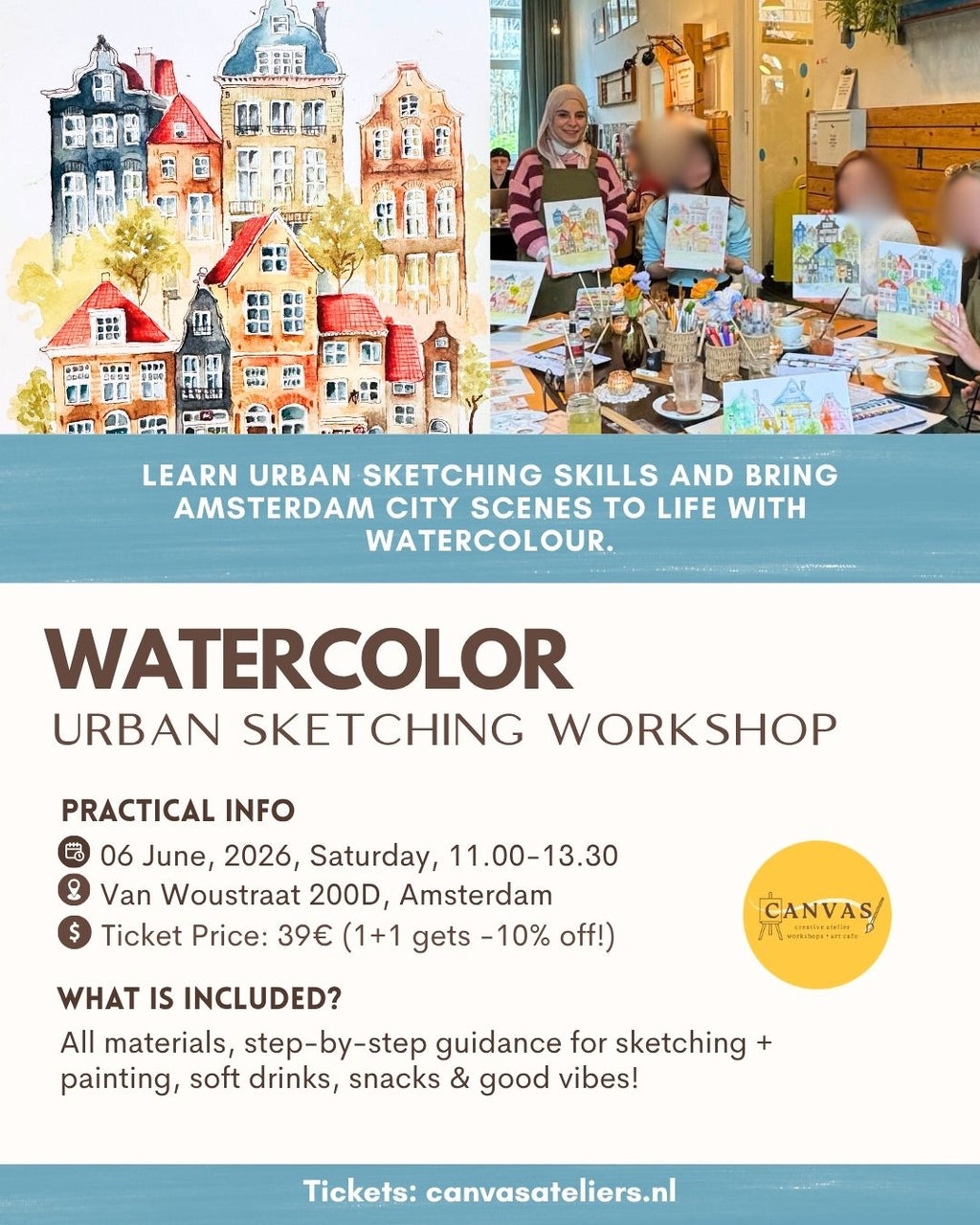 06/06 - Urban Sketching Watercolour Workshop