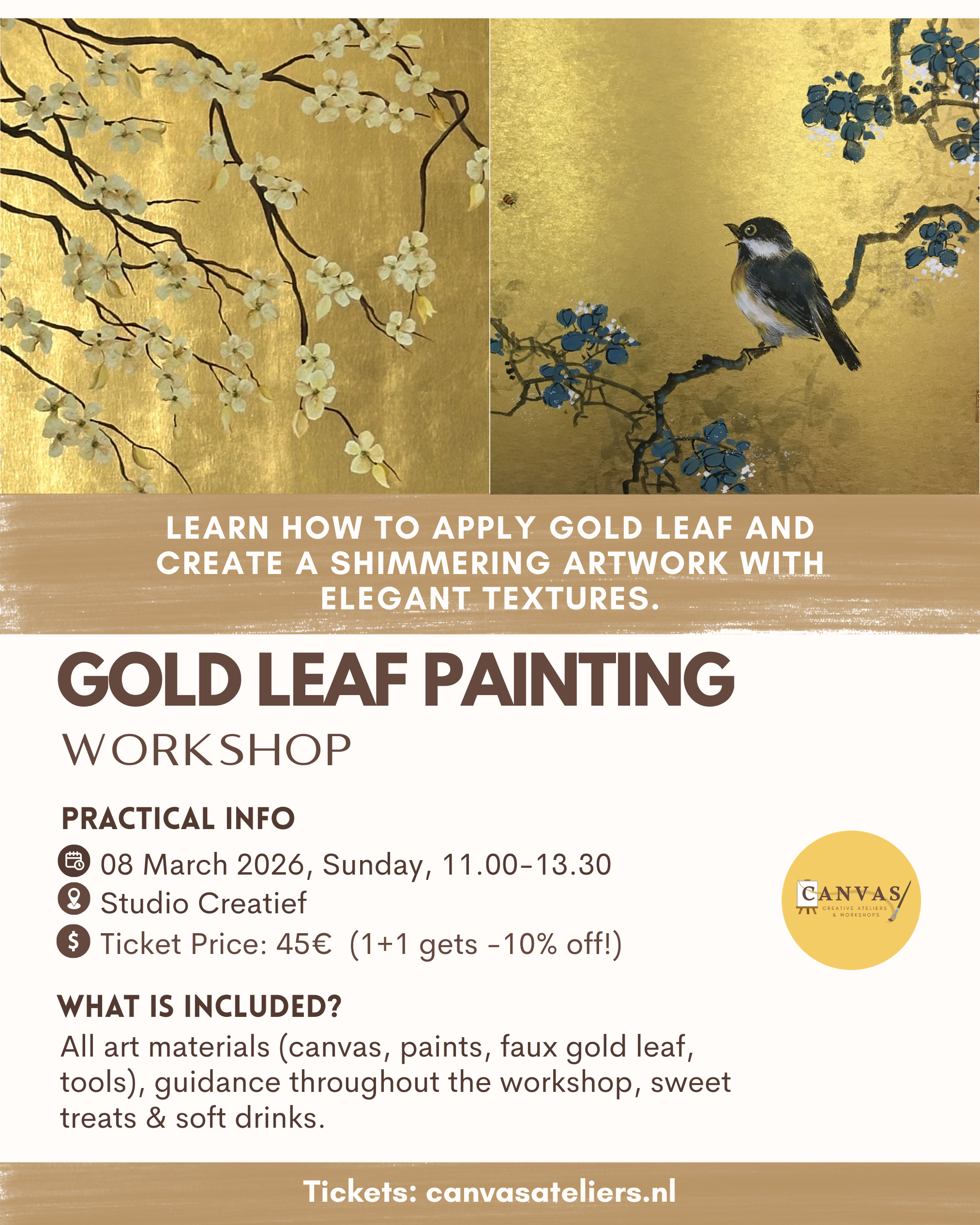 08/03 - Gold Leaf Painting Worskhop