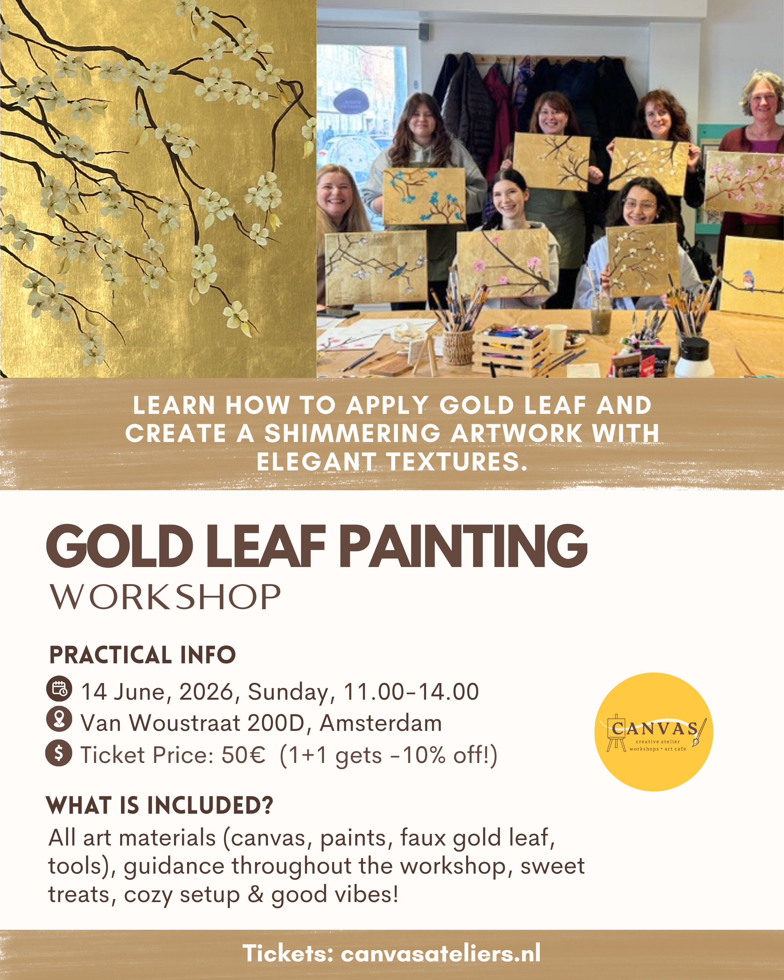 14/06 - Gold Leaf Painting Worskhop