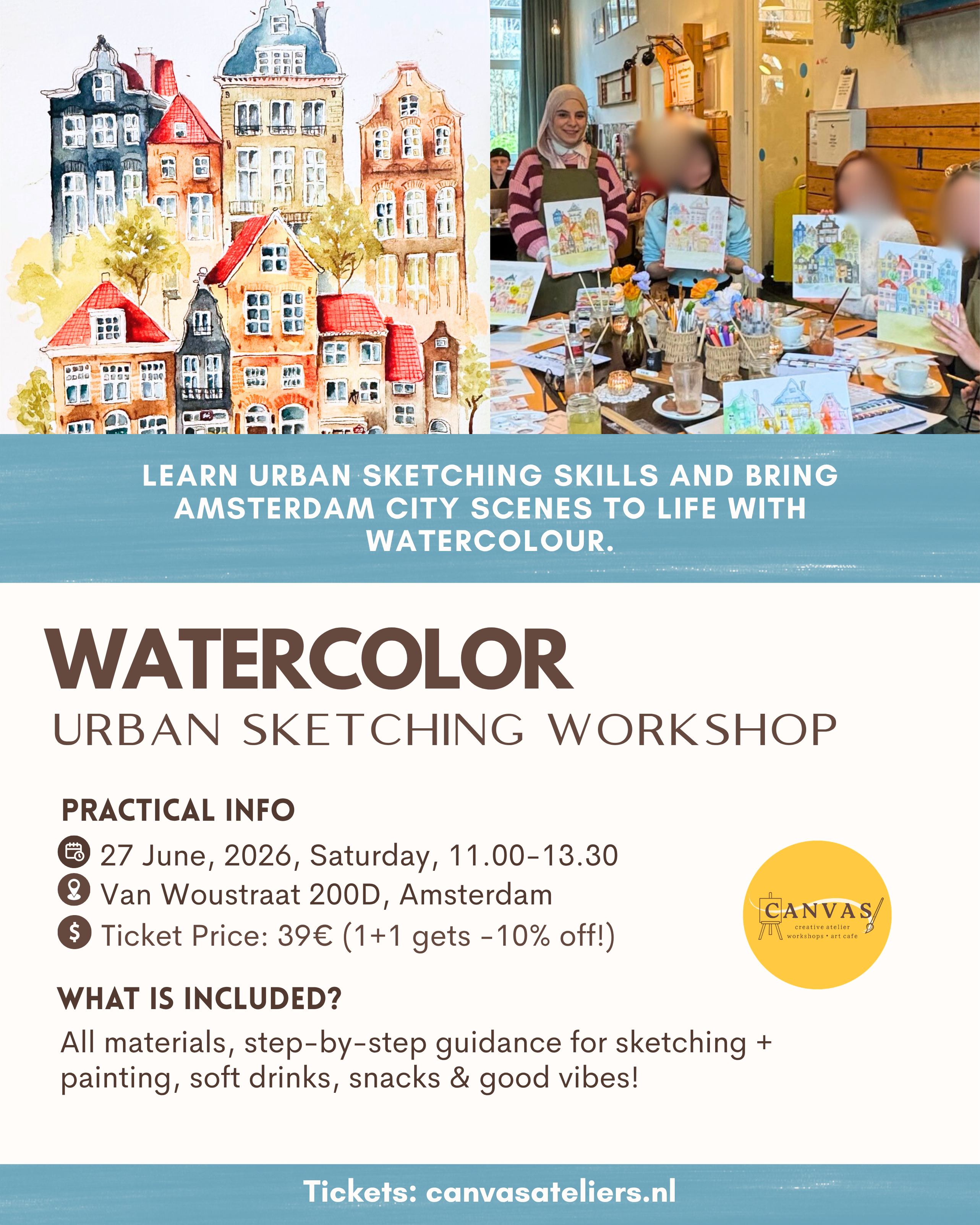27/06 - Urban Sketching Watercolour Workshop