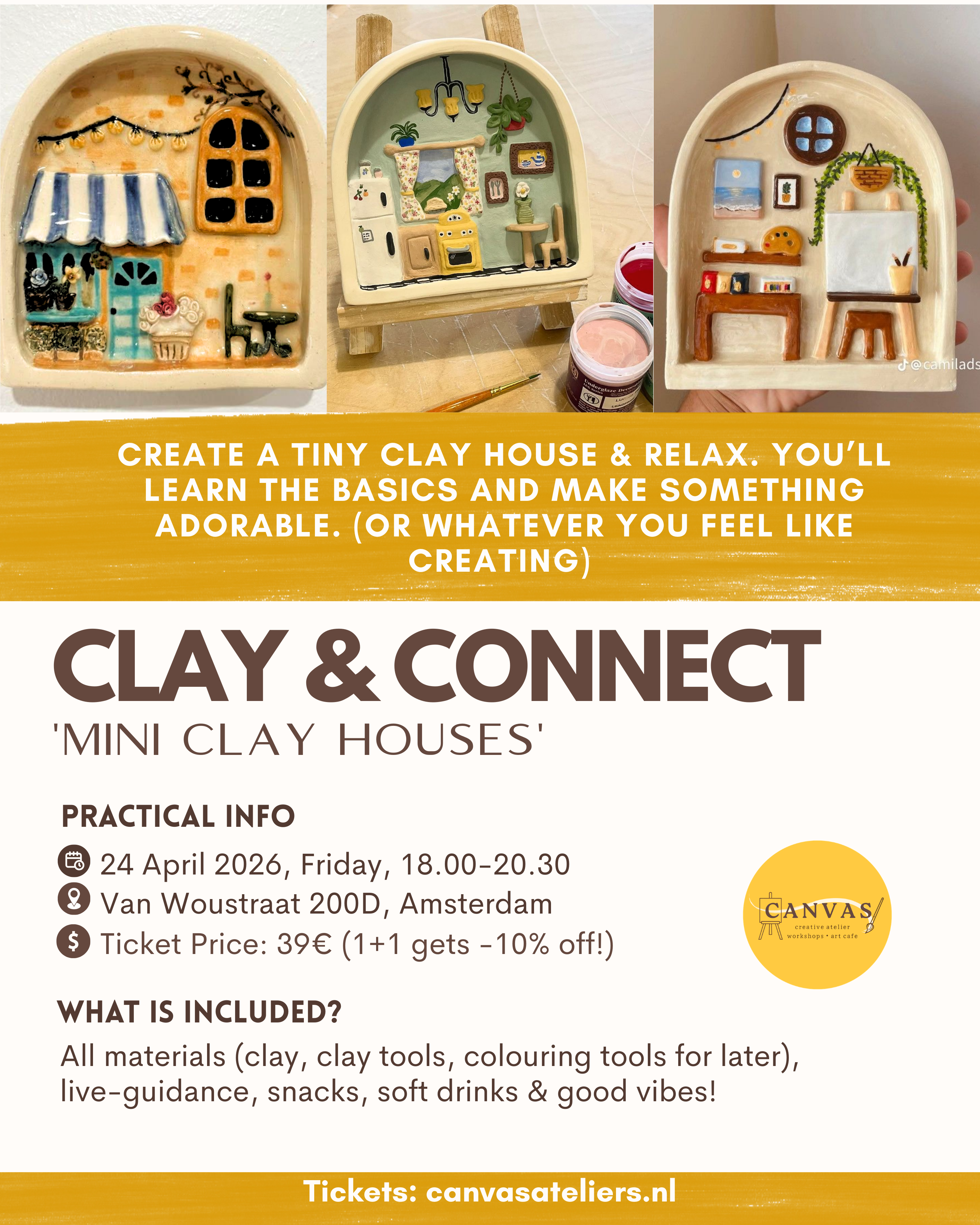 24/04 - Clay & Connect Workshop (Tiny Houses)