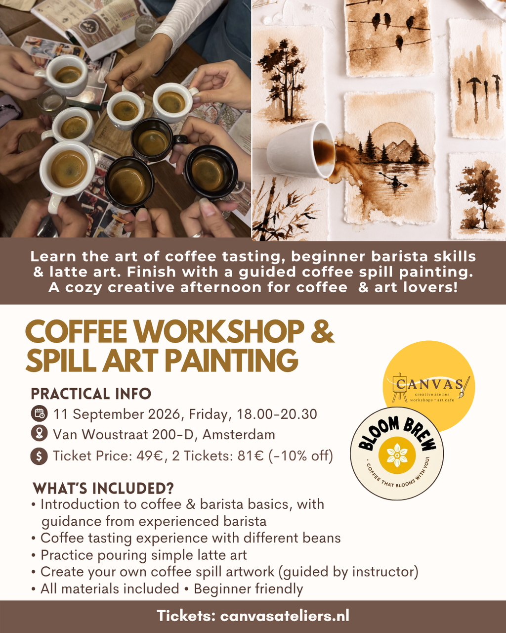 11/09 - Coffee Workshop & Spill Art Painting