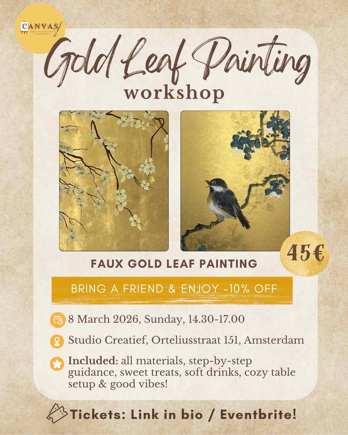08/03 - Gold Leaf Painting Worskhop