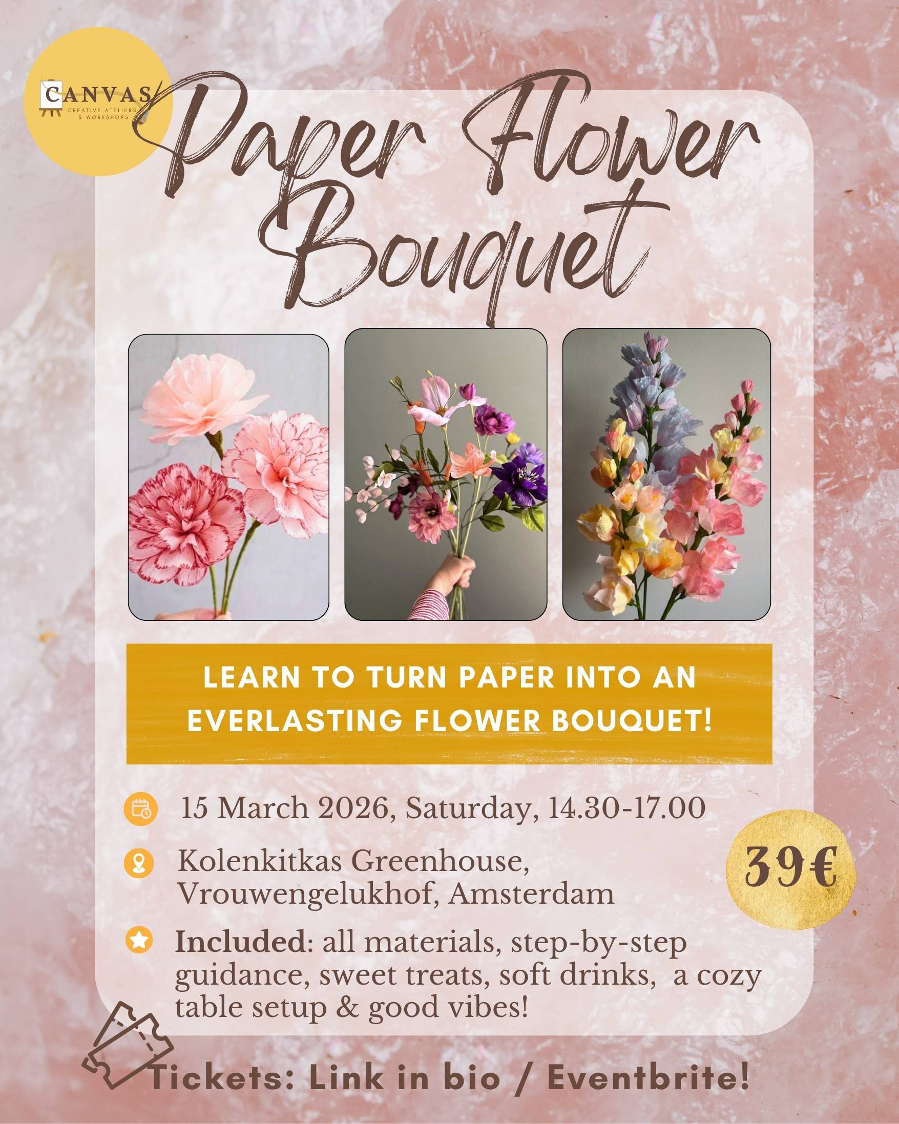 15/03 - Paper Flower Bouquet Workshop