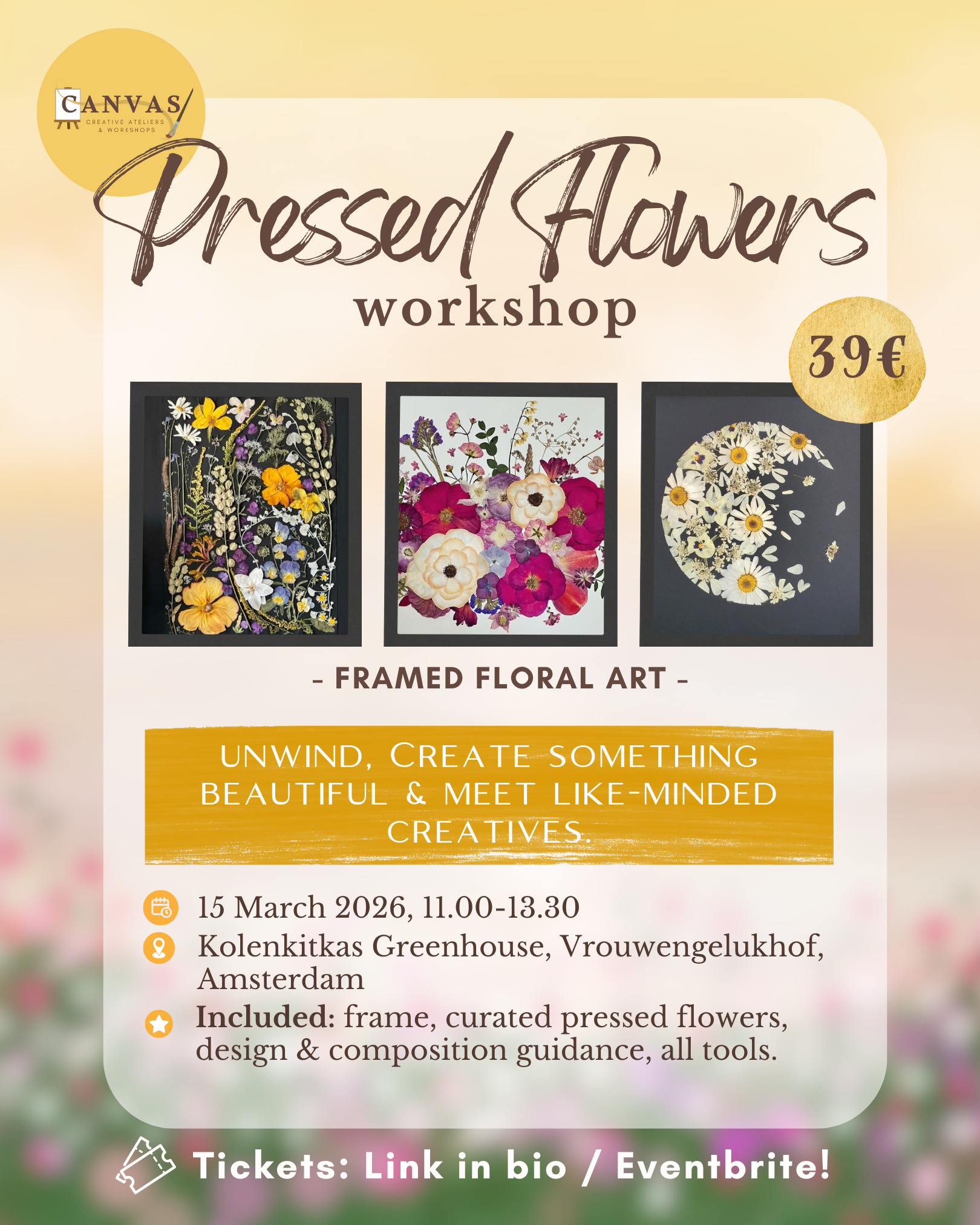 15/03 - Pressed Floral Art Workshop